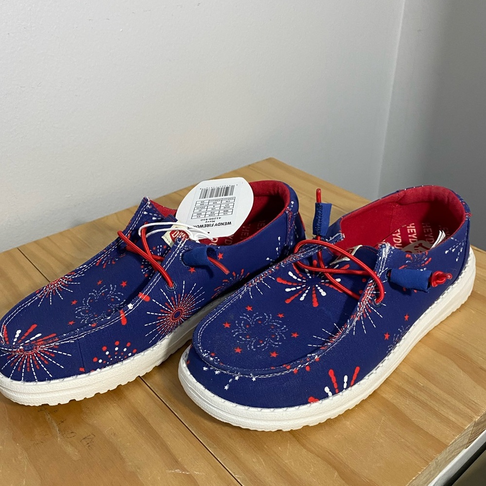 Hey Dude Wendy Fireworks Shoes - Size 6
